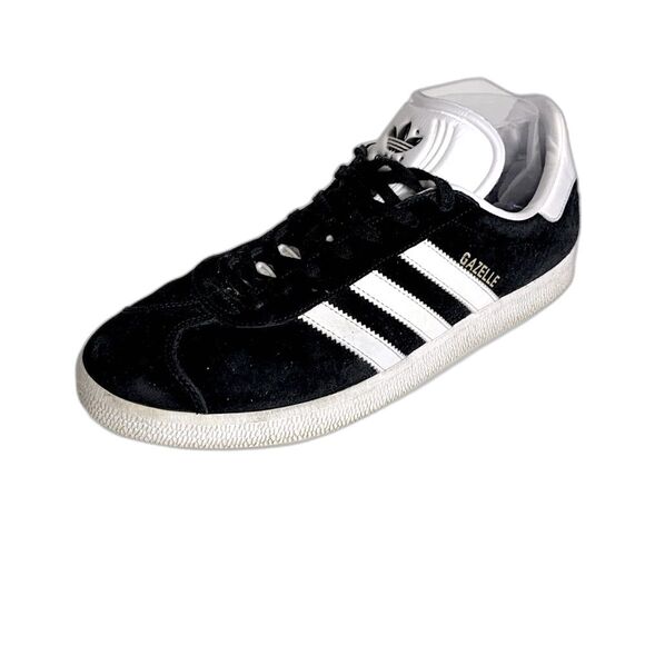 Adidas Originals Gazelle Black Suede White Trim Unisex Size M9.5/W10.5 - Picture 1 of 14